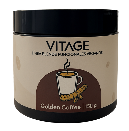 Golden Coffee - Café Instantáneo con Leche Dorada Vegana y Funcional | 150 g