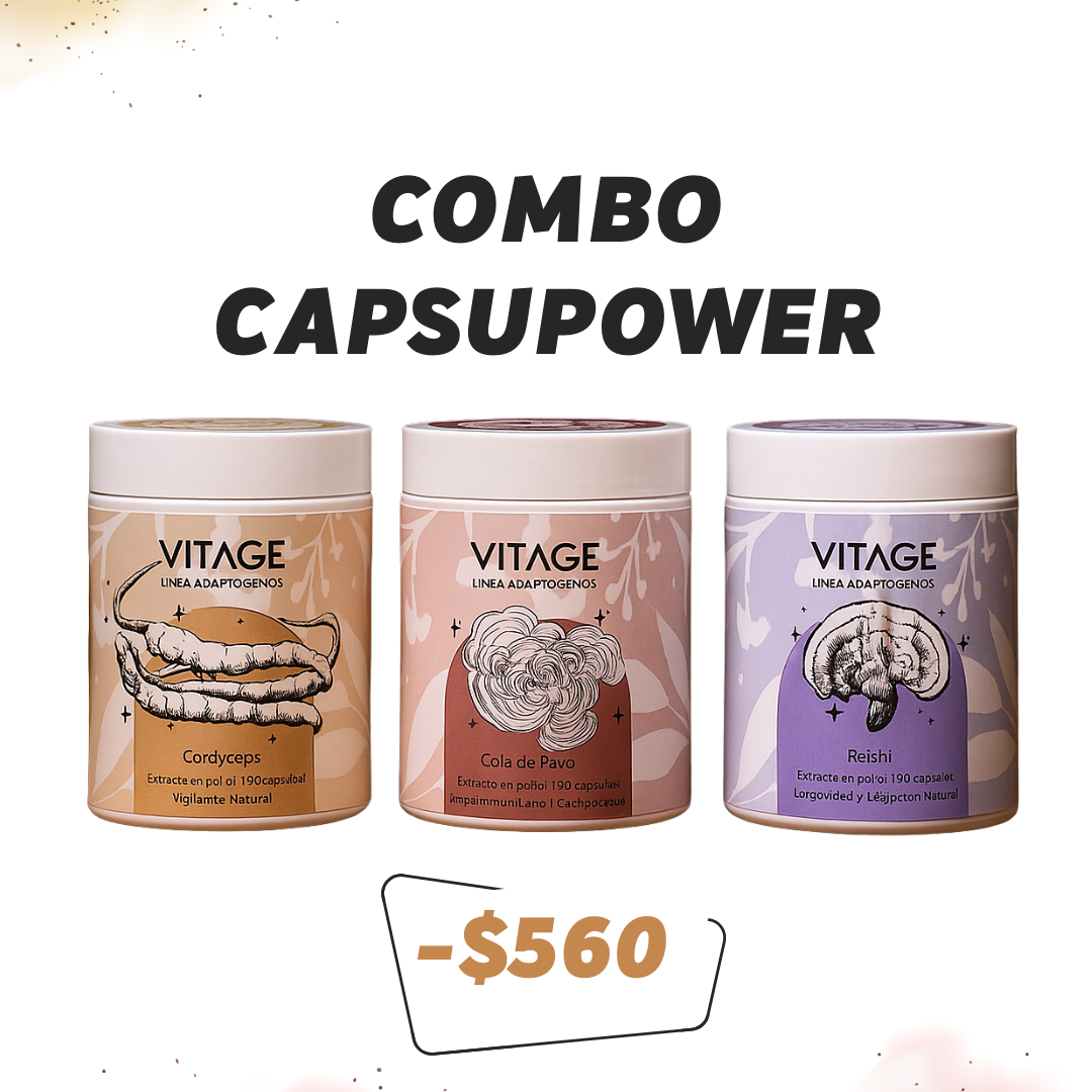 Combo Power | Cordyceps + Cola de Pavo + Reishi  PROMO (-$560)