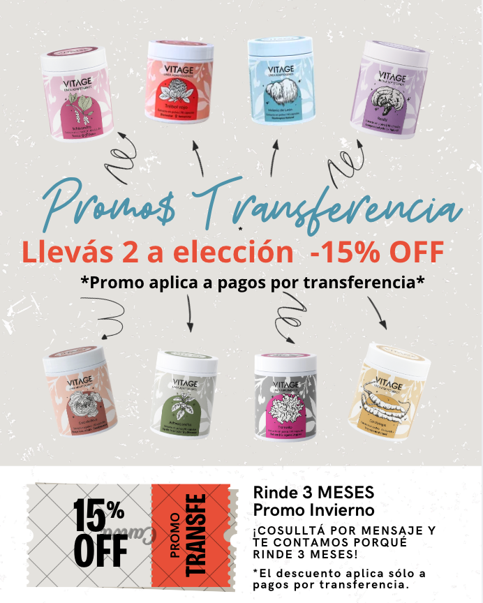 Promo Transferencia – 15% OFF en Adaptógenos