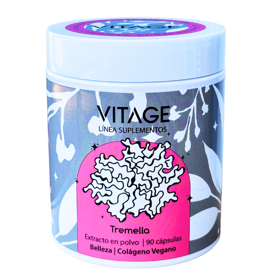 Tremella Colágeno Vegano | 90 cápsulas de extracto hongo